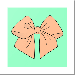 Peachy Keen Vector Bow Posters and Art